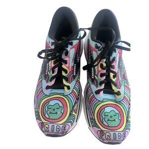 Brooks Ghost 15 Shoes Mens Size 9.5 Multicolor Pride Rainbow Running 1103931D058
